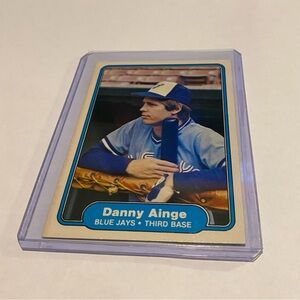 Danny Ainge 1982 Fleer Baseball Card Vintage Collectible